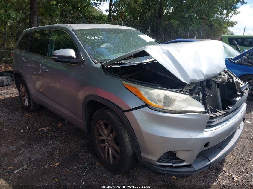 2014 Toyota Highlander Le VIN: 5TDZARFH0ES008867 Lot: 43277612
