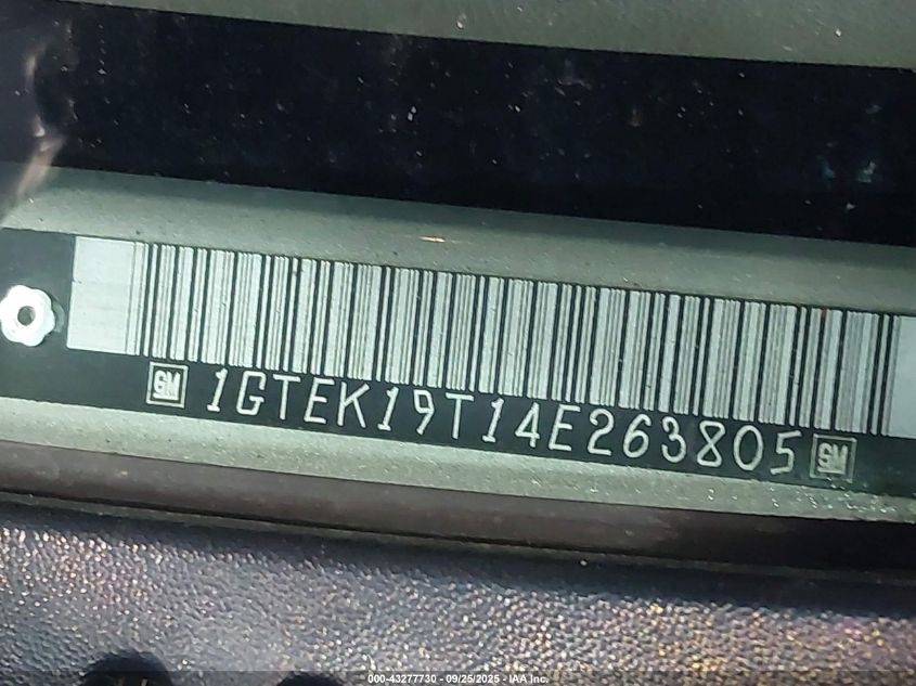 2004 GMC Sierra 1500 Slt VIN: 1GTEK19T14E263805 Lot: 43277730