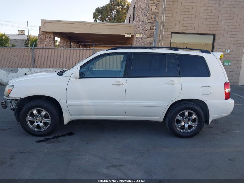 2007 Toyota Highlander V6 VIN: JTEHP21AX70198562 Lot: 43277767