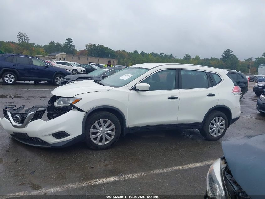2016 Nissan Rogue S VIN: JN8AT2MV7GW141155 Lot: 43278011