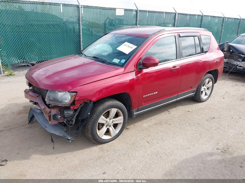 Vin: 1c4njdeb3ed623374, lot: 43772804, jeep compass latitude 20142