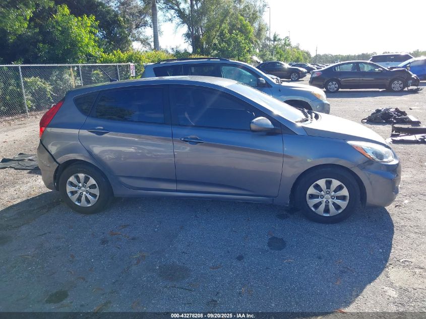 2015 Hyundai Accent Gs VIN: KMHCT5AE9FU208922 Lot: 43278208