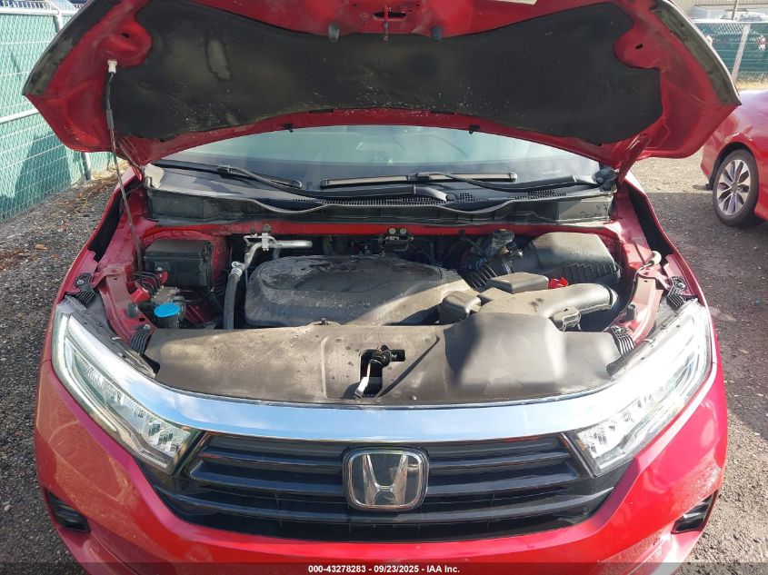 2022 Honda Odyssey Touring VIN: 5FNRL6H89NB011079 Lot: 43278283