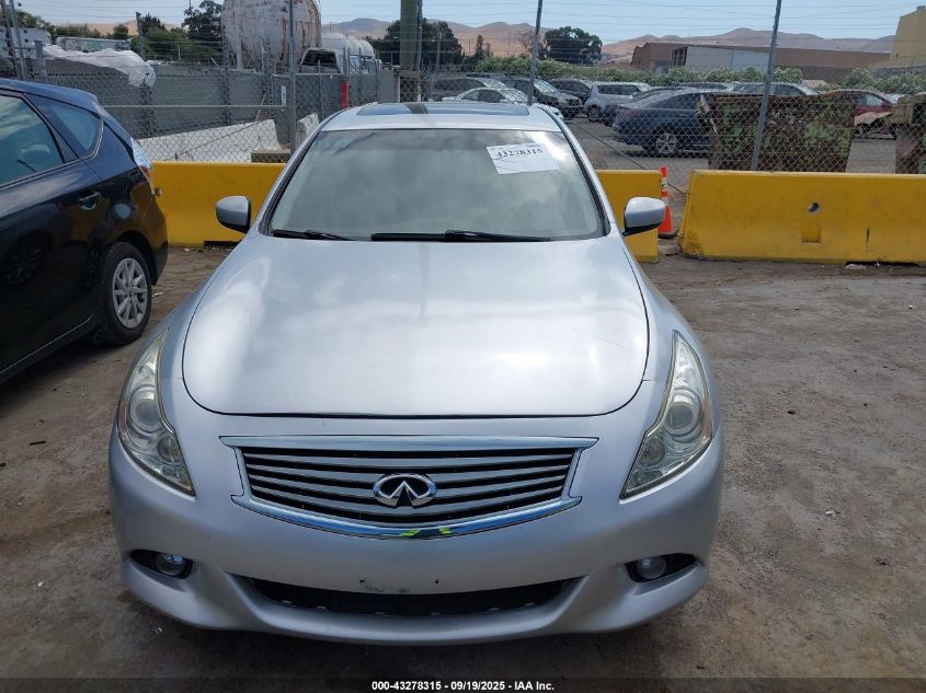 2012 Infiniti G37X VIN: JN1CV6AR8CM971536 Lot: 43278315