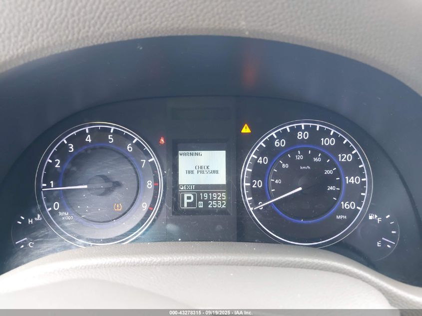 2012 Infiniti G37X VIN: JN1CV6AR8CM971536 Lot: 43278315