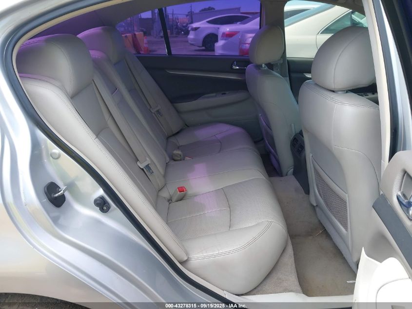 2012 Infiniti G37X VIN: JN1CV6AR8CM971536 Lot: 43278315