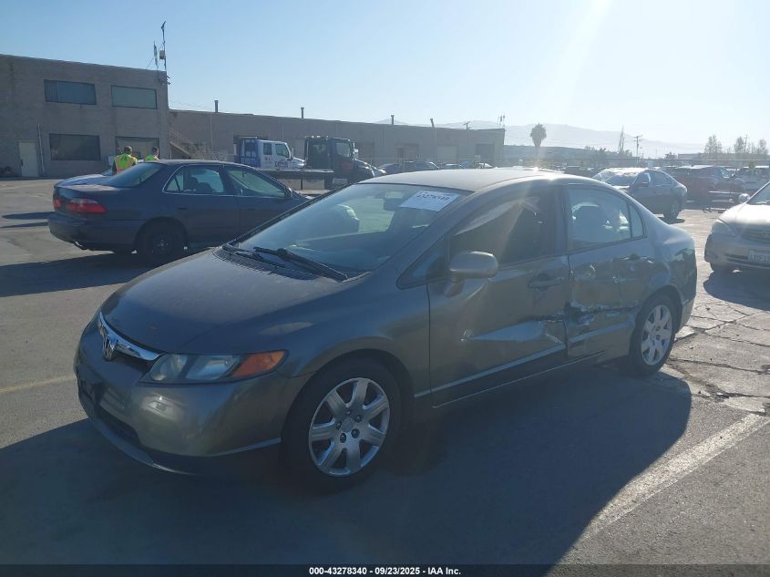 2008 Honda Civic Lx VIN: 2HGFA16508H351791 Lot: 43278340