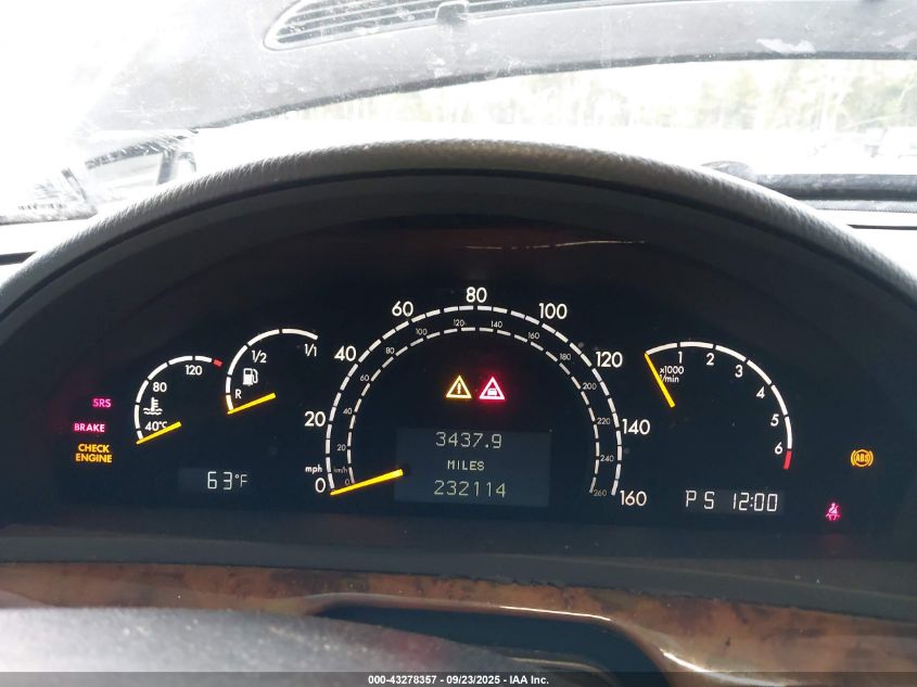 2002 Mercedes-Benz S 500 VIN: WDBNG75J12A281894 Lot: 43278357