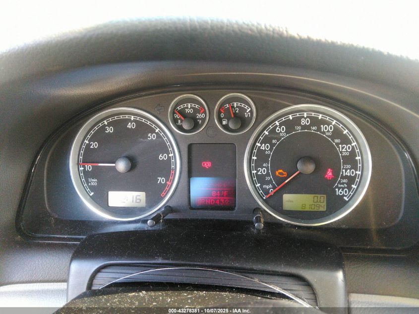 2004 Volkswagen Passat Glx VIN: WVWWH63B54E133607 Lot: 43278381