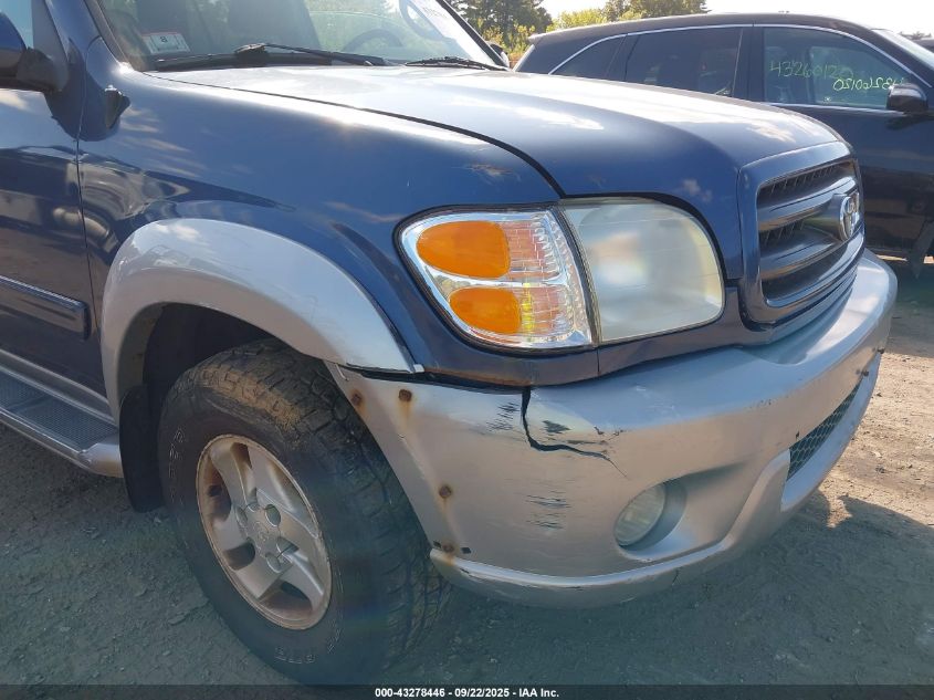 2003 Toyota Sequoia Sr5 V8 VIN: 5TDBT44A43S200780 Lot: 43278446