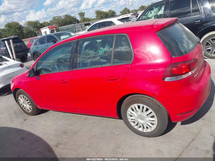 2012 Volkswagen Golf 2.5L 4-Door VIN: WVWDB7AJ1CW040570 Lot: 43278630