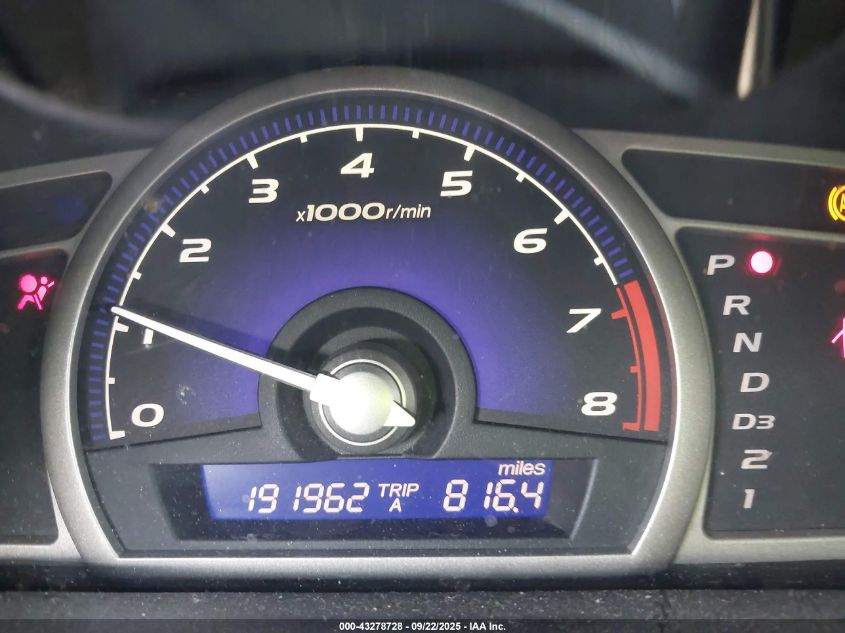 2008 Honda Civic Lx VIN: 1HGFA16588L117272 Lot: 43278728