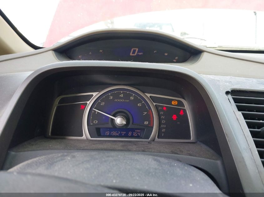 2008 Honda Civic Lx VIN: 1HGFA16588L117272 Lot: 43278728