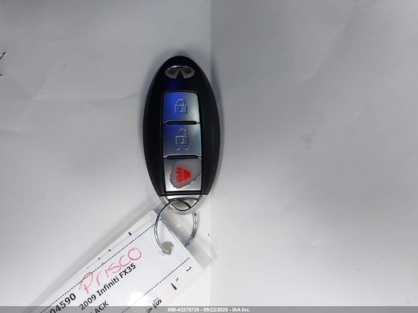 2009 Infiniti Fx35 VIN: JNRAS18W59M158823 Lot: 43278735
