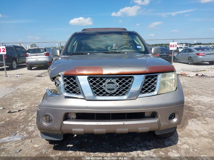 2005 Nissan Pathfinder Le VIN: 5N1AR18U05C744450 Lot: 43278868