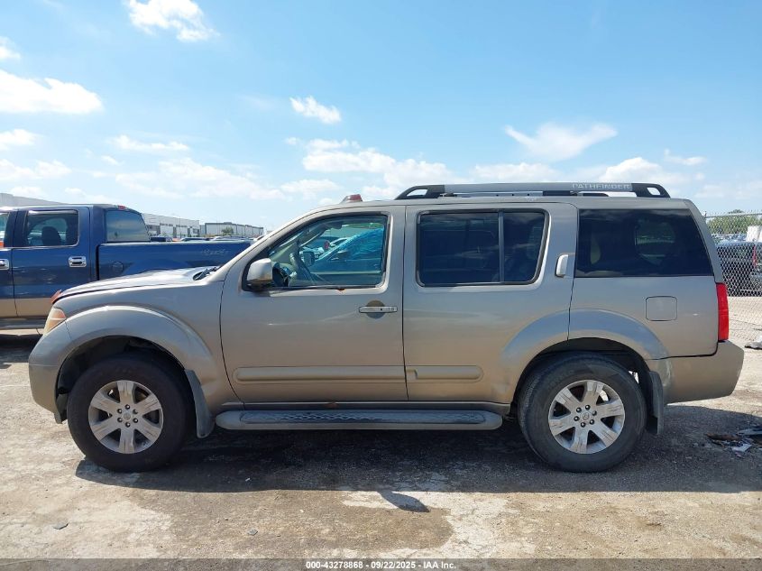 2005 Nissan Pathfinder Le VIN: 5N1AR18U05C744450 Lot: 43278868