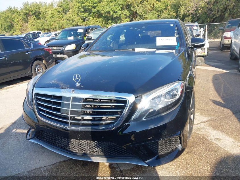 2016 Mercedes-Benz Amg S 63 4Matic VIN: WDDUG7JB4GA234268 Lot: 43278894