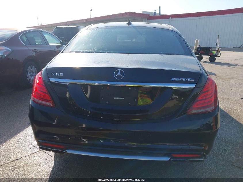 2016 Mercedes-Benz Amg S 63 4Matic VIN: WDDUG7JB4GA234268 Lot: 43278894