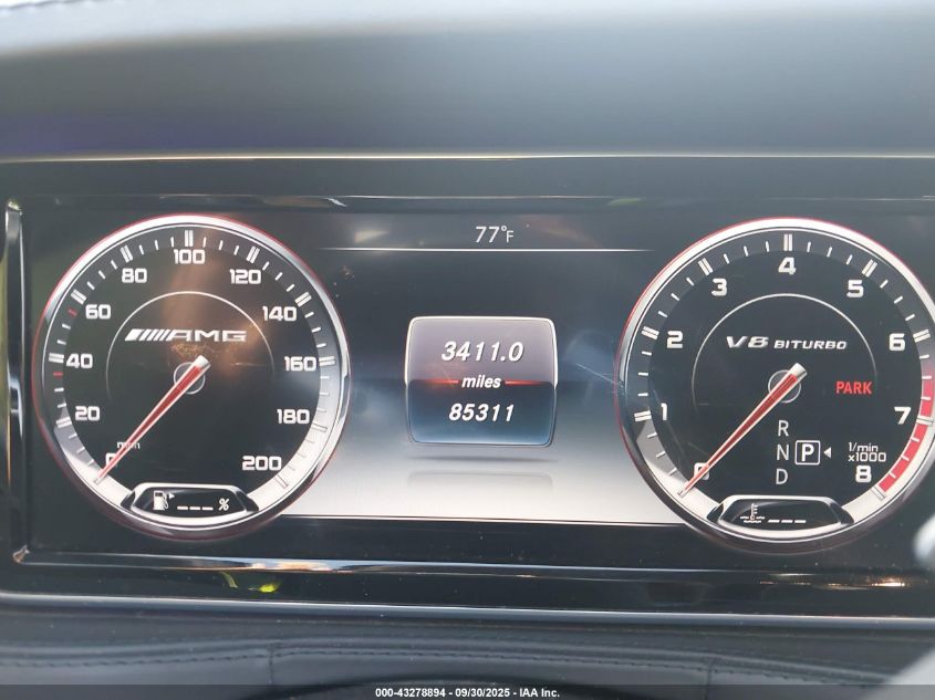 2016 Mercedes-Benz Amg S 63 4Matic VIN: WDDUG7JB4GA234268 Lot: 43278894