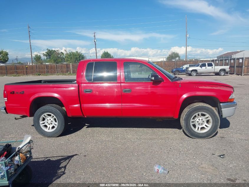 2004 Dodge Dakota Slt VIN: 1D7HG48N14S542424 Lot: 43278898