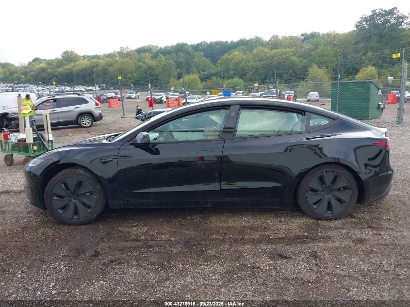 2025 Tesla Model 3 Long Range All-Wheel Drive VIN: 5YJ3E1EB9SF953857 Lot: 43278916