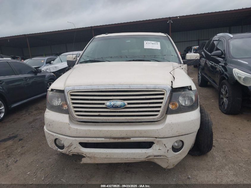 2008 Ford F-150 Harley-Davidson/Limited VIN: 1FTRW125X8FA82817 Lot: 43278925