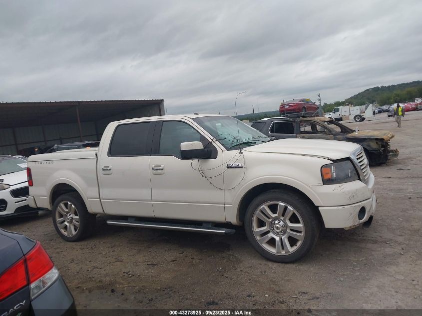 2008 Ford F-150 Harley-Davidson/Limited VIN: 1FTRW125X8FA82817 Lot: 43278925