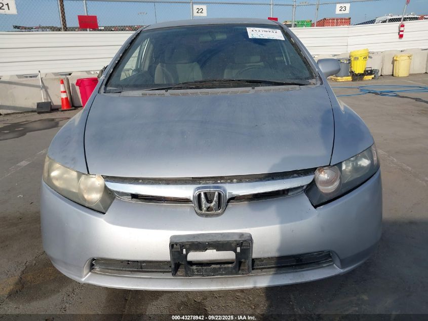 2008 Honda Civic Lx VIN: 2HGFA16578H337029 Lot: 43278942