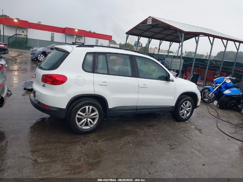 2017 Volkswagen Tiguan 2.0T/2.0T S VIN: WVGBV7AX9HK016742 Lot: 43278944