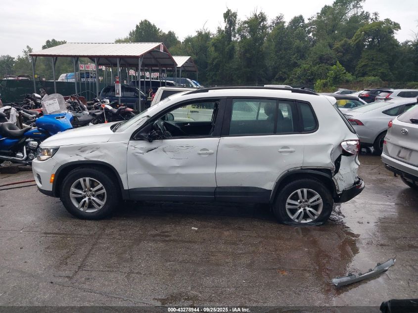 2017 Volkswagen Tiguan 2.0T/2.0T S VIN: WVGBV7AX9HK016742 Lot: 43278944