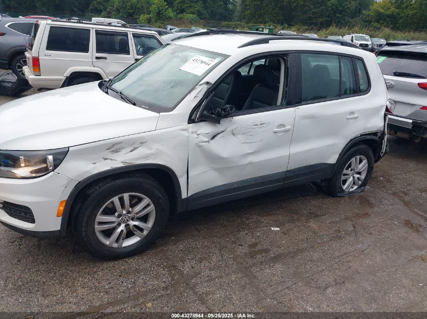 2017 Volkswagen Tiguan 2.0T/2.0T S VIN: WVGBV7AX9HK016742 Lot: 43278944
