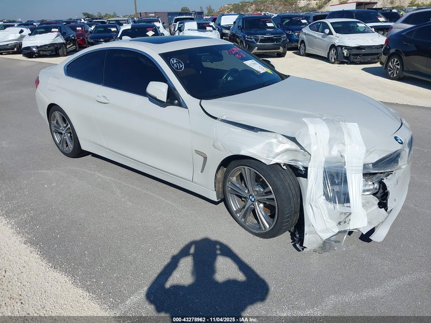 2017 BMW 440I white coupe gasoline WBA4P1C53HK522452 photo #1