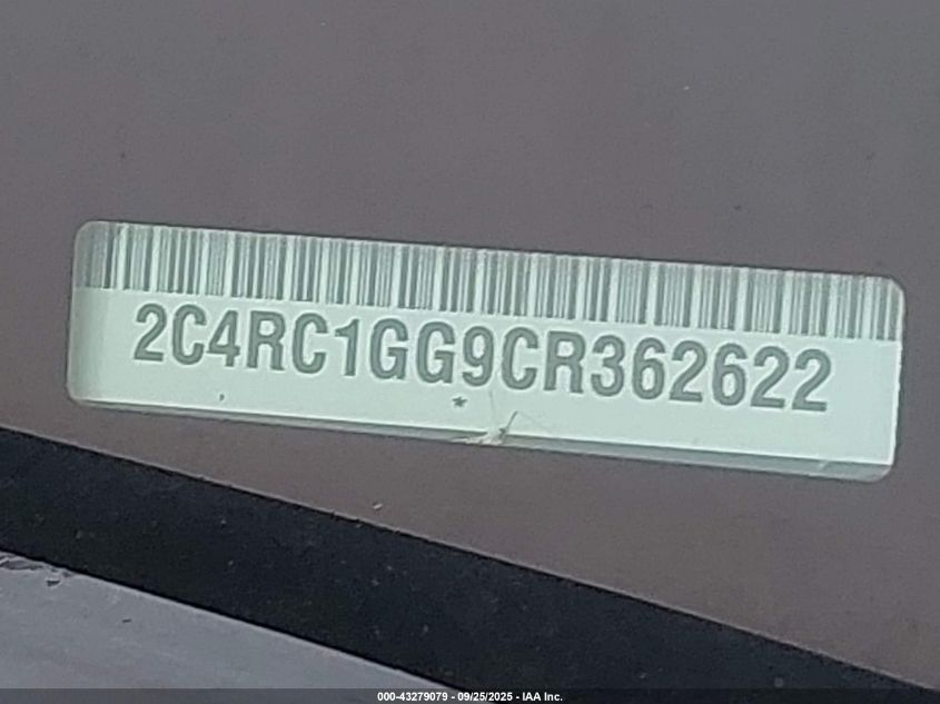 2012 Chrysler Town & Country Limited VIN: 2C4RC1GG9CR362622 Lot: 43279079