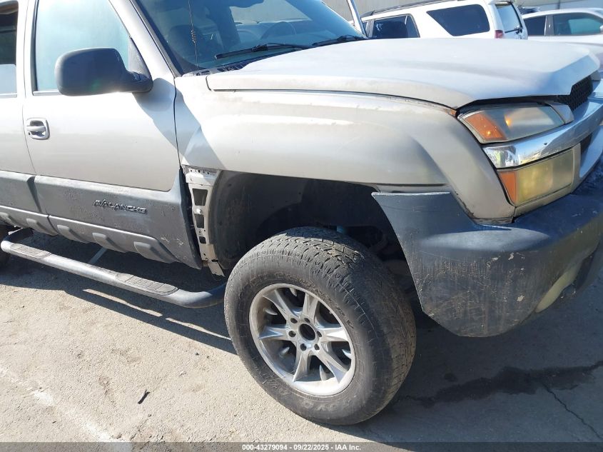 2002 Chevrolet Avalanche 1500 VIN: 3GNEC13T02G280159 Lot: 43279094
