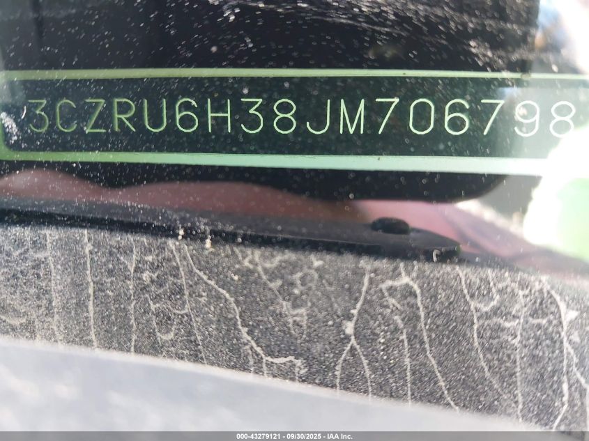 2018 Honda Hr-V Lx VIN: 3CZRU6H38JM706798 Lot: 43279121