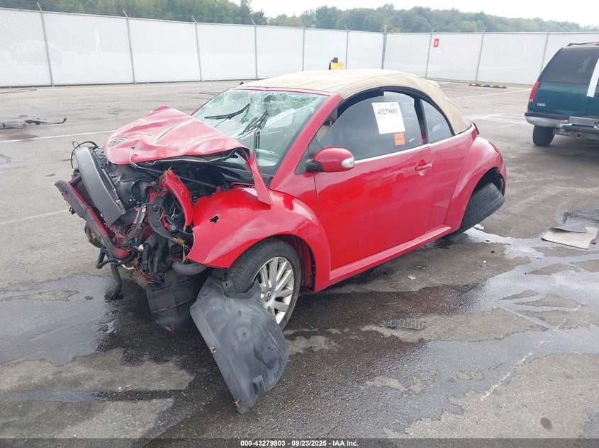 2008 Volkswagen New Beetle Se red cabrio gasoline 3VWRF31Y58M400668 photo #3