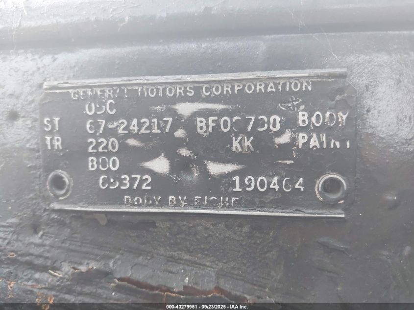 1967 Pontiac Gto VIN: 0000242177B106023 Lot: 43279951