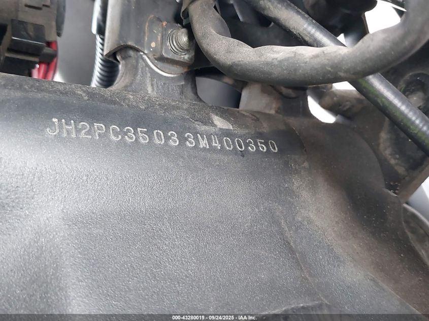 2003 Honda Cbr600 F4 VIN: JH2PC35033M400350 Lot: 43280019