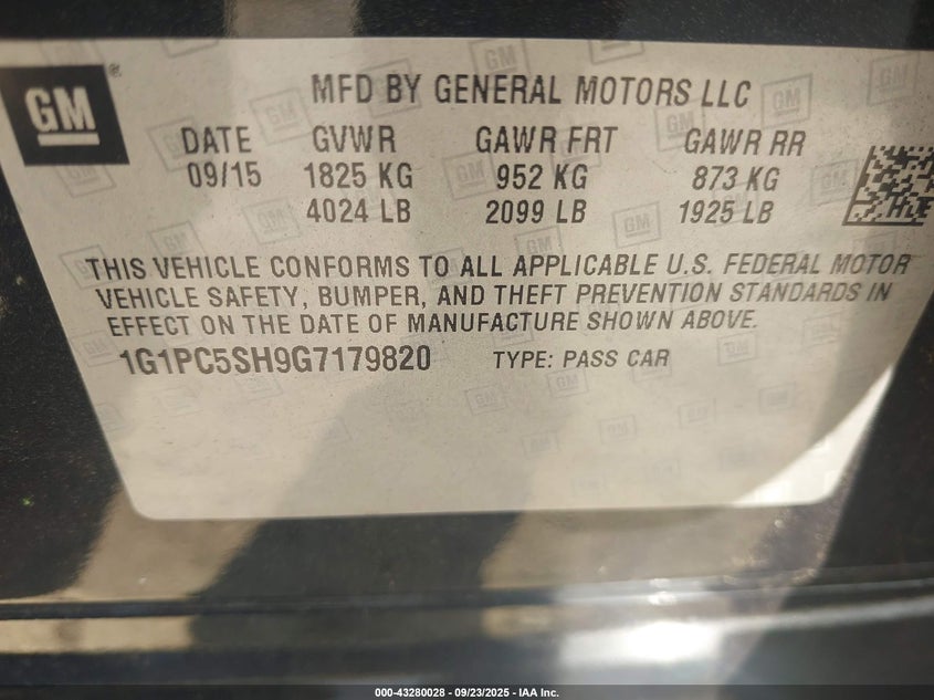 2016 CHEVROLET CRUZE LIMITED LS AUTO - 1G1PC5SH9G7179820