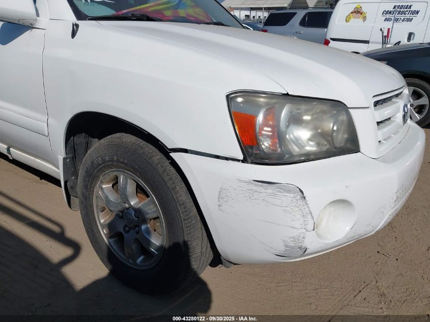 2007 Toyota Highlander V6 VIN: JTEEP21A470191027 Lot: 43280122