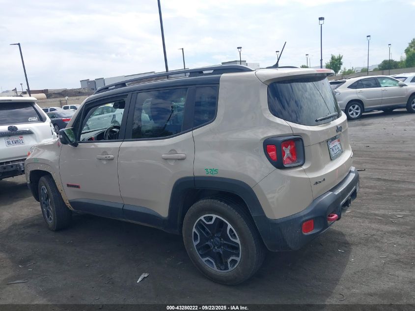 2015 Jeep Renegade Trailhawk VIN: ZACCJBCTXFPB77461 Lot: 43280222