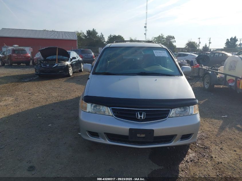 2002 Honda Odyssey Ex VIN: 2HKRL18602H535431 Lot: 43280317