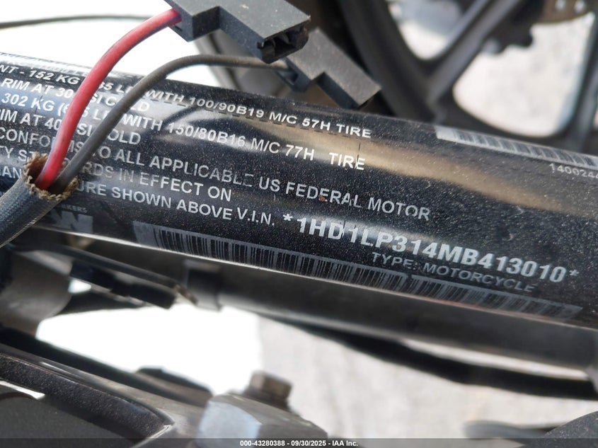 2021 Harley-Davidson Xl1200 Ns VIN: 1HD1LP314MB413010 Lot: 43280388