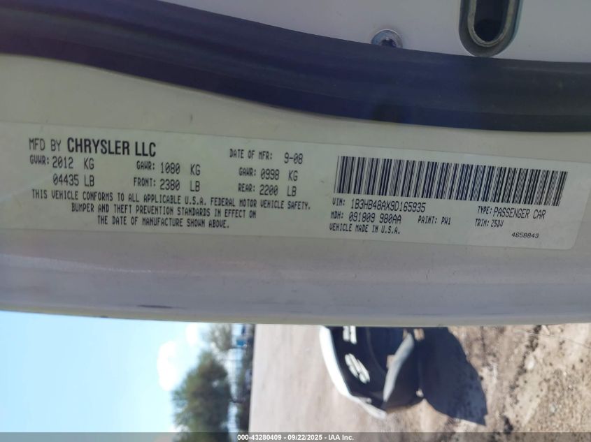 2009 Dodge Caliber Sxt VIN: 1B3HB48AX9D165935 Lot: 43280409