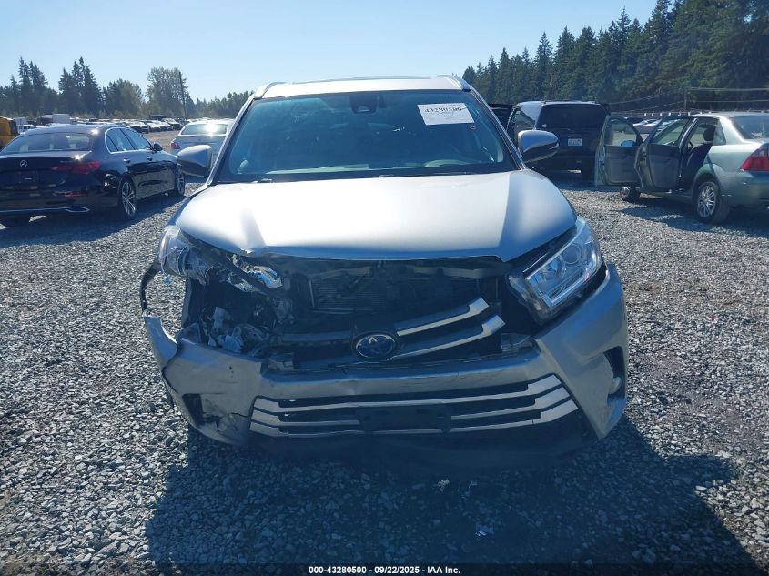2018 Toyota Highlander Hybrid Xle VIN: 5TDJGRFH4JS043904 Lot: 43280500