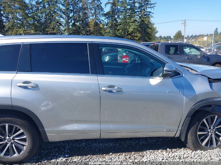 2018 Toyota Highlander Hybrid Xle VIN: 5TDJGRFH4JS043904 Lot: 43280500