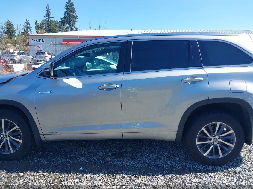 2018 Toyota Highlander Hybrid Xle VIN: 5TDJGRFH4JS043904 Lot: 43280500