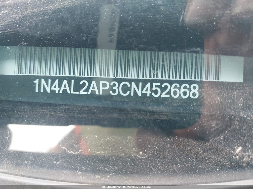 2012 Nissan Altima 2.5 S VIN: 1N4AL2AP3CN452668 Lot: 43280612