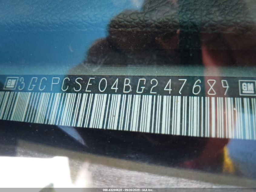 2011 Chevrolet Silverado 1500 Lt VIN: 3GCPCSE04BG247689 Lot: 43280628