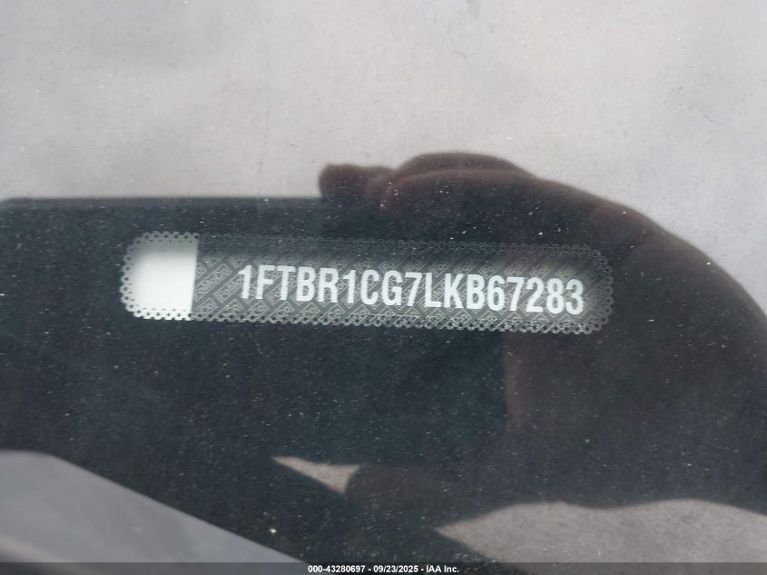 2020 Ford Transit-250 VIN: 1FTBR1CG7LKB67283 Lot: 43280697